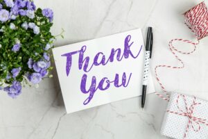 Thank you note and closing gift ideas for home buyer clients of Realtors