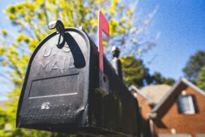 Mailbox representing mailing lists for Realtors and real estate marketing for agents in 2025
